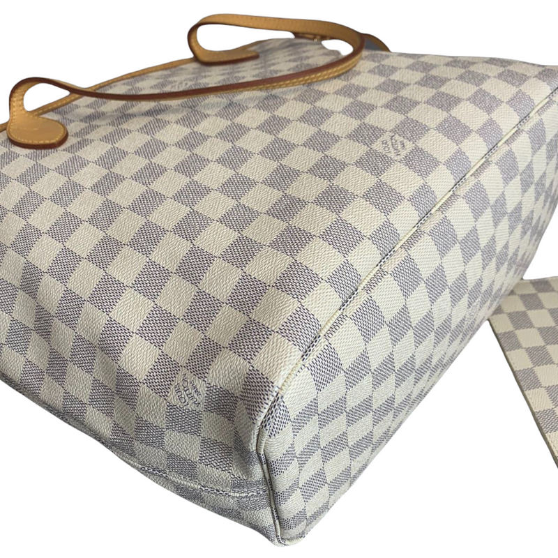 Damier Azur Neverfull MM White GHW