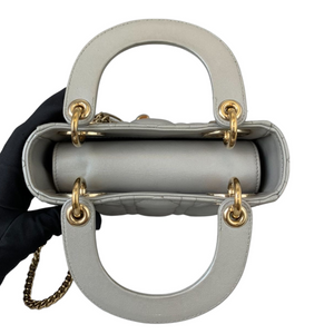 Mini Lady Dior Pearl Grey GHW