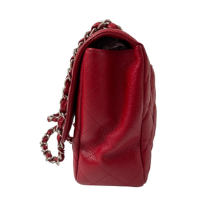 Single Flap Jumbo Caviar Red SHW
