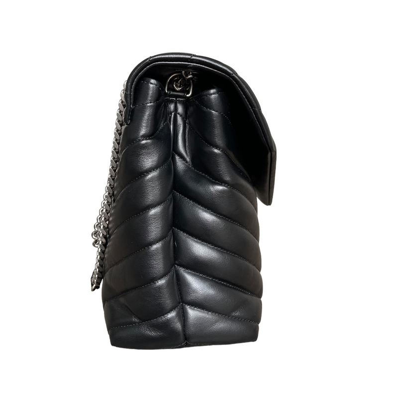 Medium Lou Lou Y Quilted Calfskin Black SHW