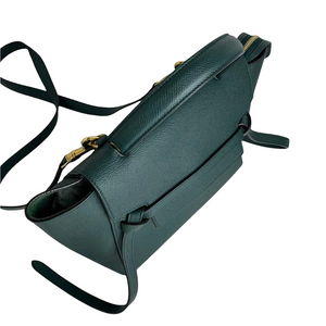 Belt Bag Micro Leather Dark Green GHW