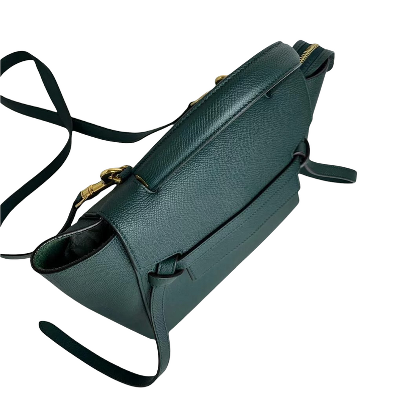 Celine Micro Belt Bag Dark Green - THE PURSE AFFAIR