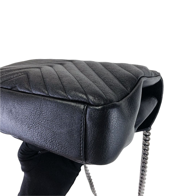 Chevron Quilted Medium College Black RHW