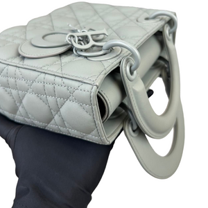 Cannage Lambskin Small Lady Dior Small Grey