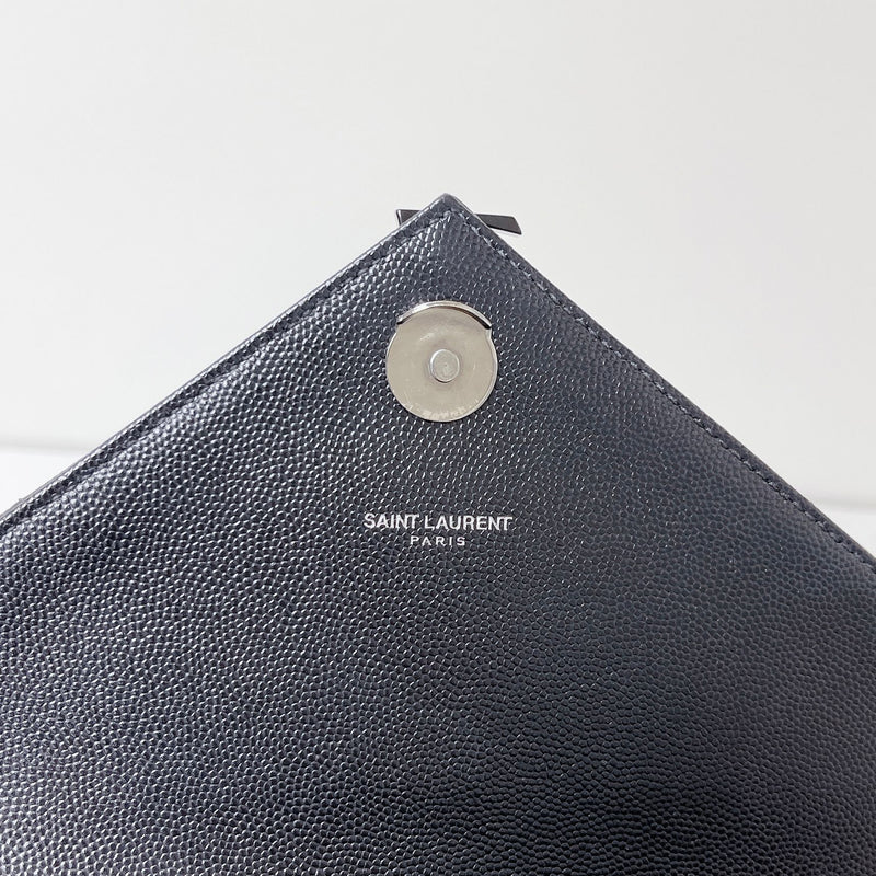 Quilted Envelope Medium Grained Leather Black BHW