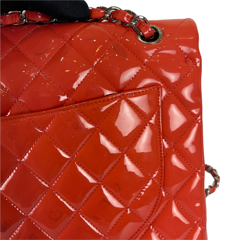 Double Flap Maxi Patent Coral SHW