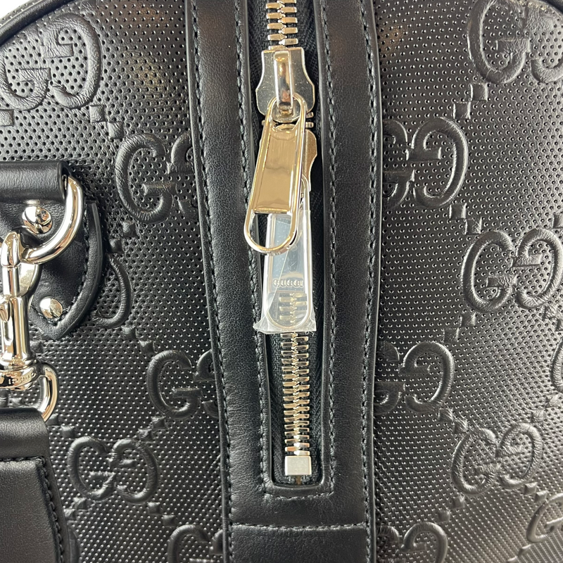 Logo-embossed Holdall Duffle Black SHW