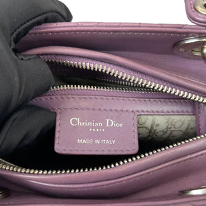 Medium Lady Dior Lambskin Purple SHW