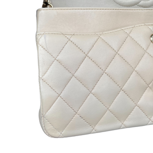 Classic Lambskin Double Flap Medium Beige GHW
