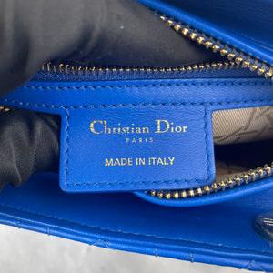 Lady Dior Medium Electric Blue Lambskin GHW