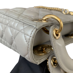 Mini Lady Dior Pearl Grey GHW