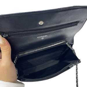 Classic Wallet on Chain Lambskin Black SHW