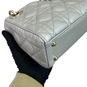 Mini Lady Dior Pearl Grey GHW