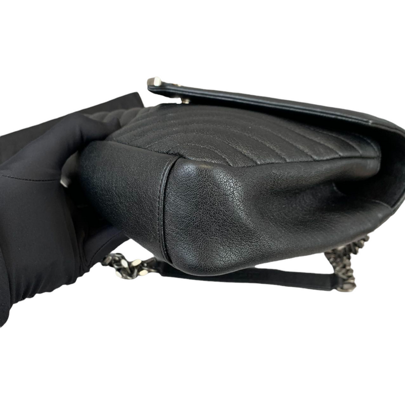 Chevron Shoulder Bag (Black) – Rozay's Boutique