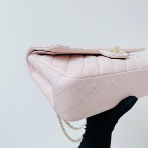 Classic Double Flap Medium Pink lambskin GHW