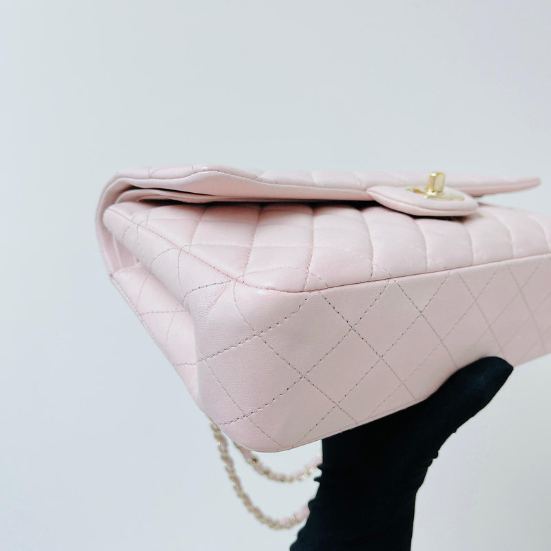 Classic Double Flap Medium Pink lambskin GHW