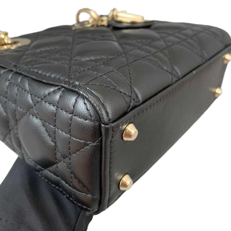 Mini Lady Dior Lambskin Black GHW