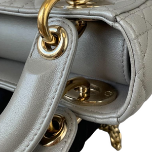 Mini Lady Dior Pearl Grey GHW