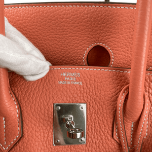 Birkin 35 Crevette Clemence PHW