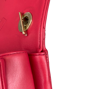 Small Trendy CC Flap Lambskin Red GHW