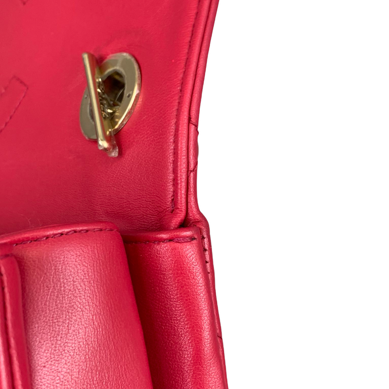 Small Trendy CC Flap Lambskin Red GHW