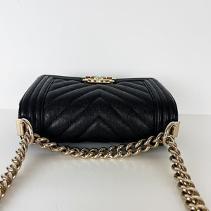 Small Le Boy Caviar Black GHW