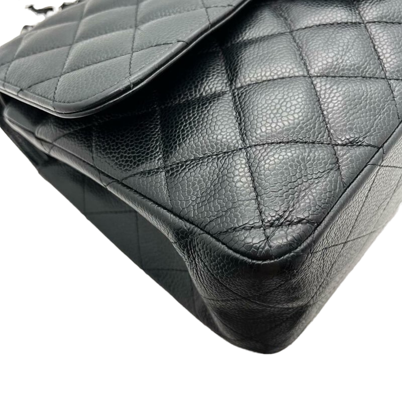 Jumbo Classic Double Flap Caviar Black GHW