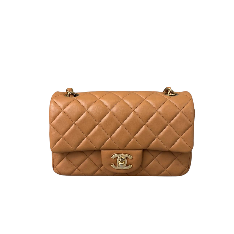 Chanel Quilted Caramel Lambskin Classic Jumbo Double Flap Bag