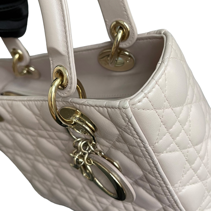 Lady Dior Medium Pink Lambskin GHW
