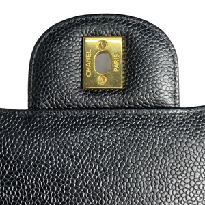 Classic Double Flap Caviar Maxi Black GHW