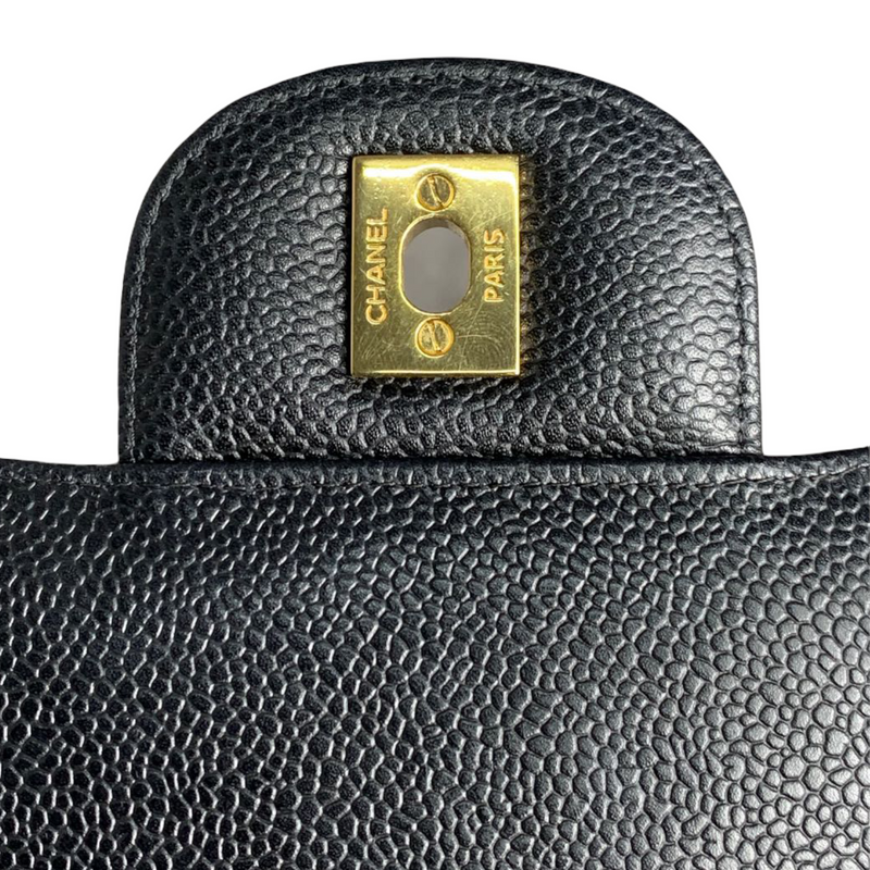 Classic Double Flap Caviar Maxi Black GHW