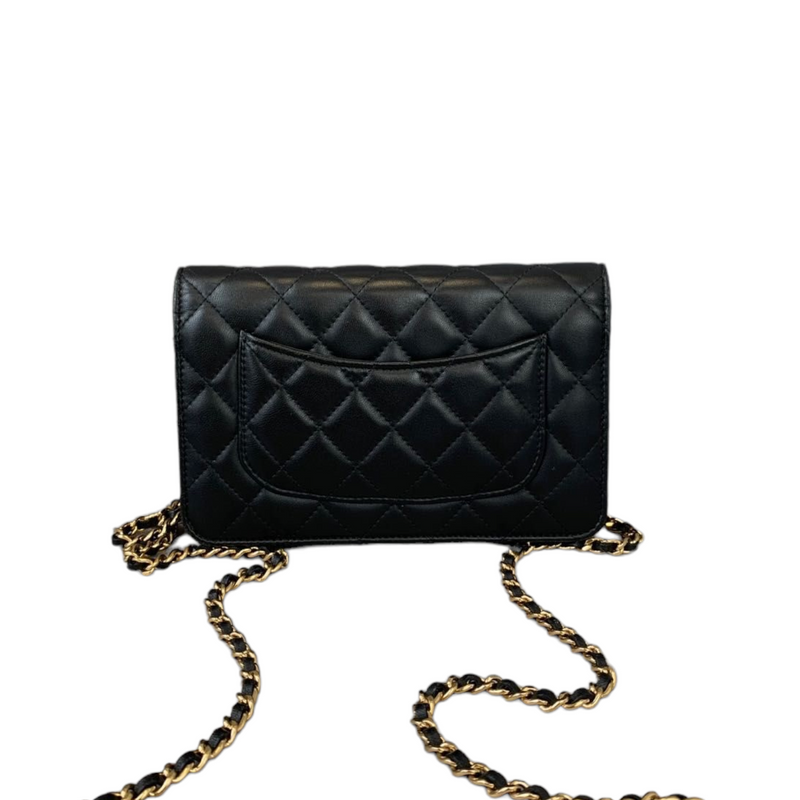 WOC Wallet on Chain Lambskin Black GHW