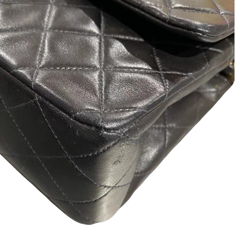 Vintage Classic Flap Medium Lambskin Black GHW