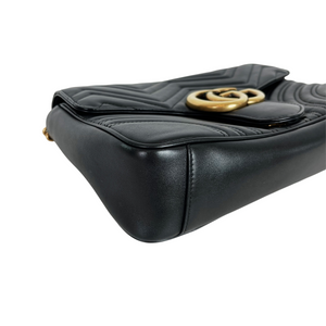 GG Marmont Black Calfskin Medium GHW