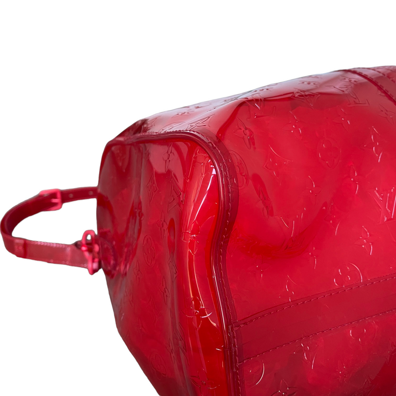 Louis Vuitton Keepall Rgb Clear Ss19 Virgil Abloh Bandouliere 50 870439 Red  Pvc Weekend/Travel Bag