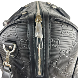 Logo-embossed Holdall Duffle Black SHW