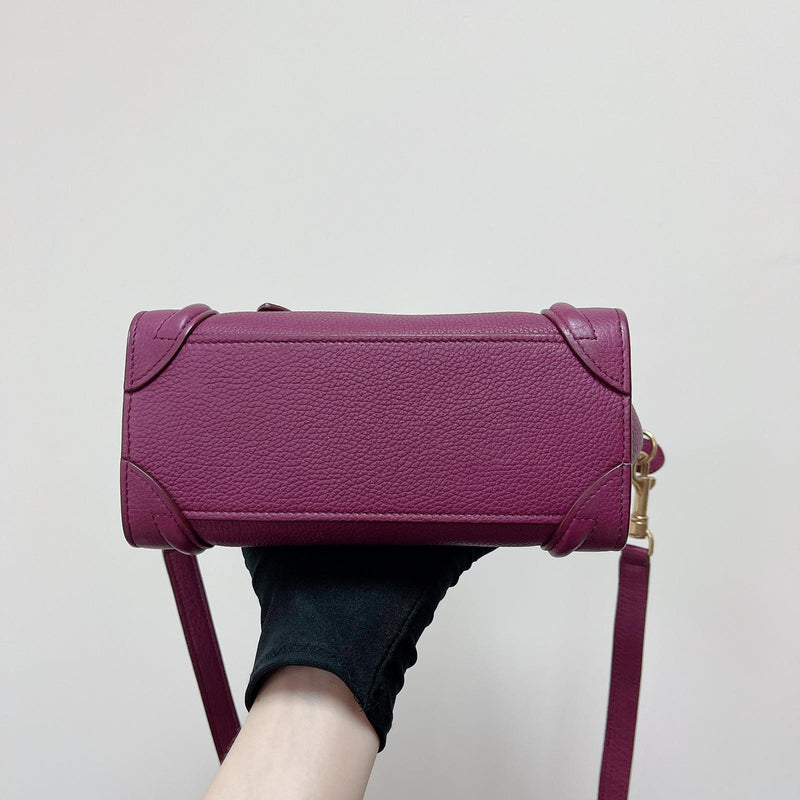 Nano Luggage Tote Purple GHW