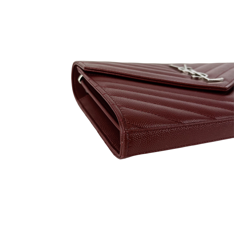 Envelope WOC Small Grained Leather Red SHW