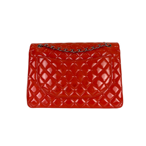Double Flap Maxi Patent Coral SHW