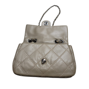 Seasonal Flap Calfskin Gold SHW