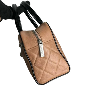 Vintage Bowling Bag Caviar Leather Brown