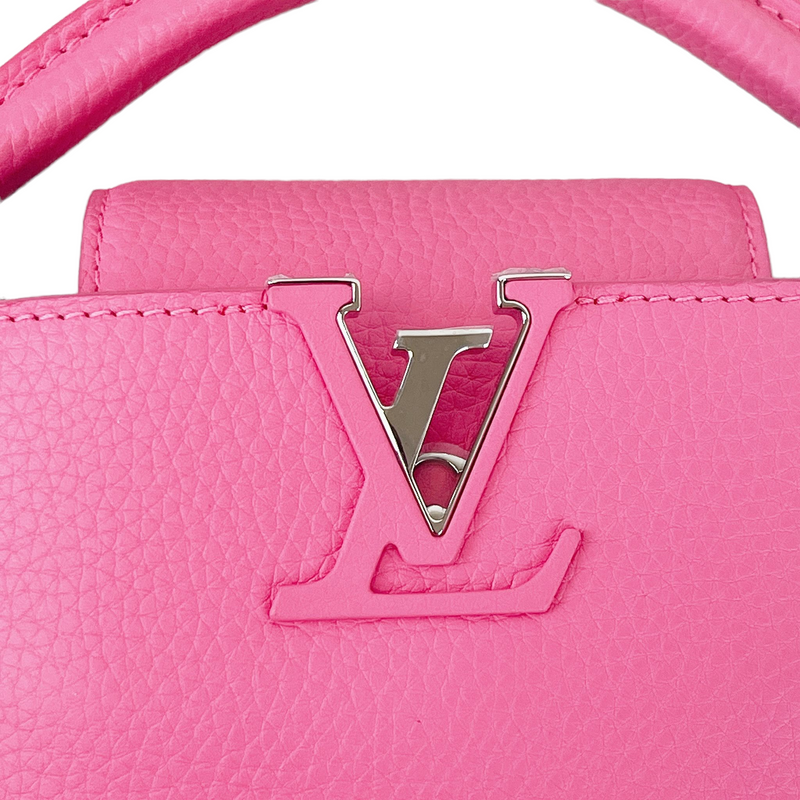 Louis Vuitton Capucines Mini Bag M59268 Pink Hand Shoulder Purse Patchwork  New