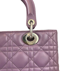 Medium Lady Dior Lambskin Purple SHW