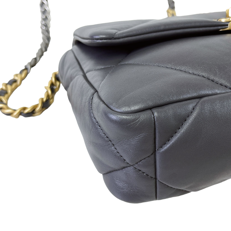 19 Lambskin Dark Grey Small 21B Mixed Hardware