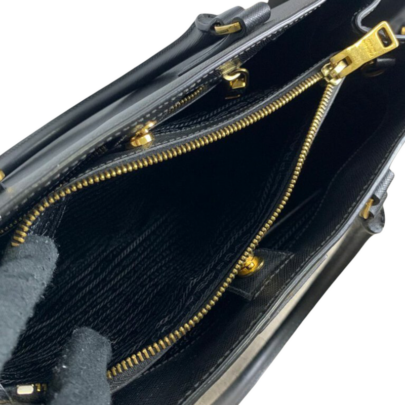 Black Large Prada Galleria Saffiano Leather Bag