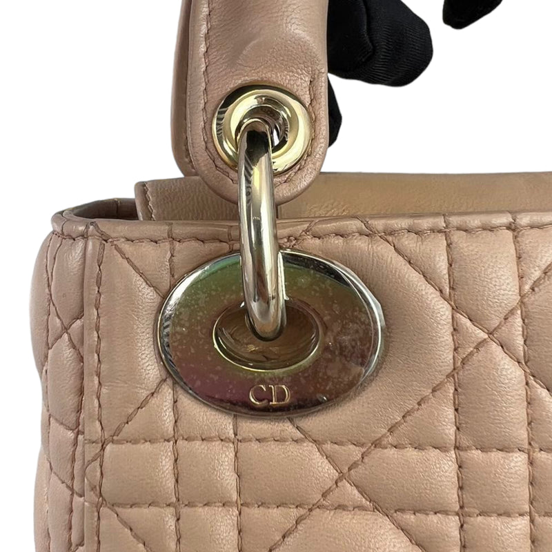 Mini Lady Dior Lambskin Beige GHW