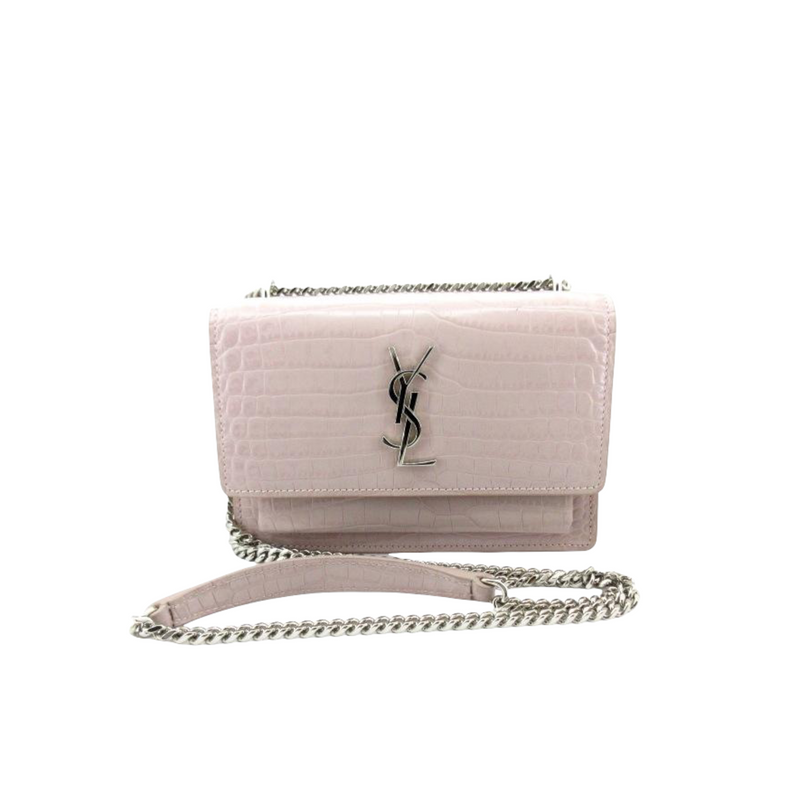 Ysl pink croc bag hotsell