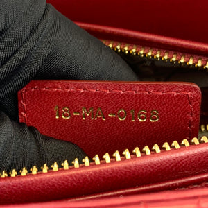 Lady Dior Medium Lambskin Burgundy GHW