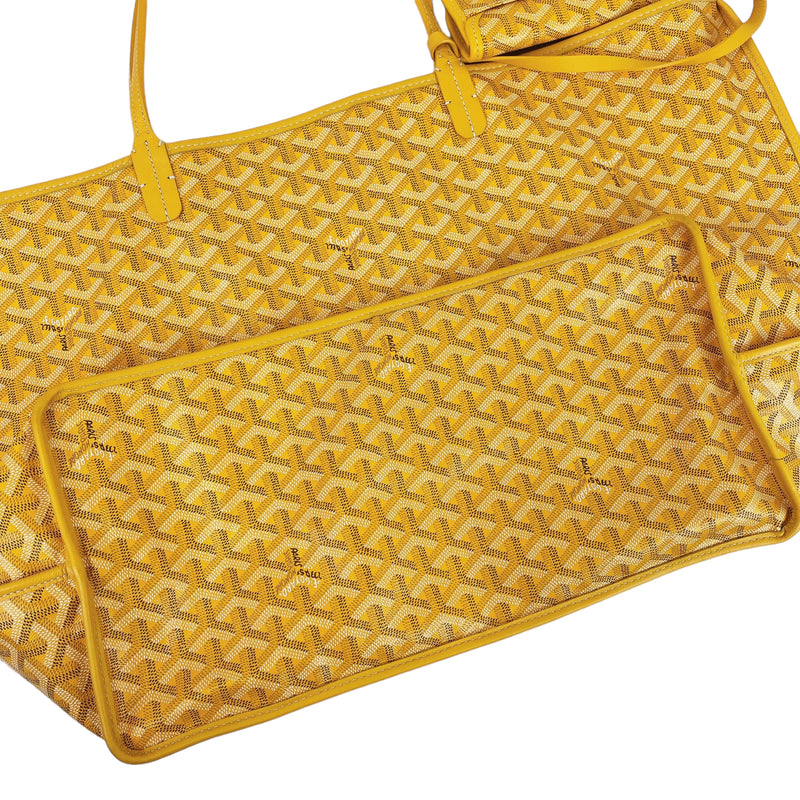 Goyard Saint Louis GM Canvas Tote Shoulder Bag Yellow