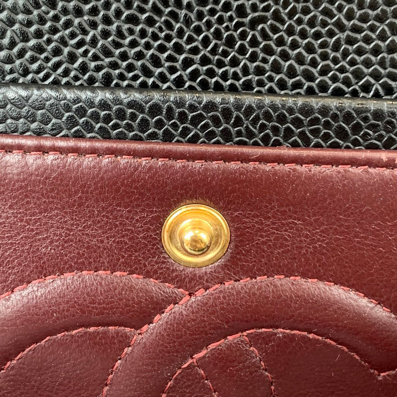 Medium Classic Flap Caviar Black GHW